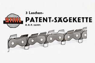 1932: Stihl's Patent-Sägekette
